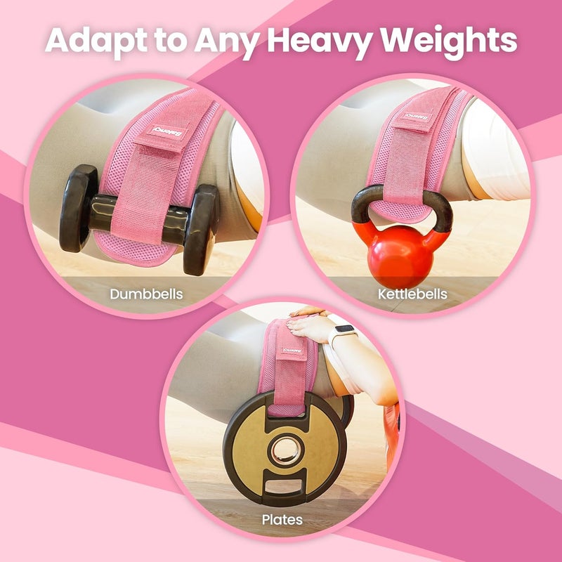 Balency Hip Thrust Belt, Hip Thrust Belt for Dumbbells Heavy, Booty Belt for Hip Thrust, Slip-Resistant Padding Hip Thrust Belt for Gym or Home Workouts, Hip Thrust Band for Dumbbell Kettlebell Plate - Image 3